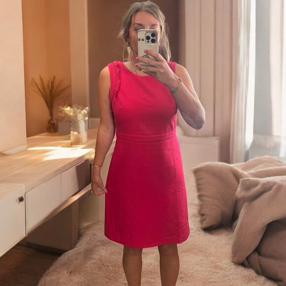 Talbots Red Sleeveless Dress Size 10 - Picture 4 of 6